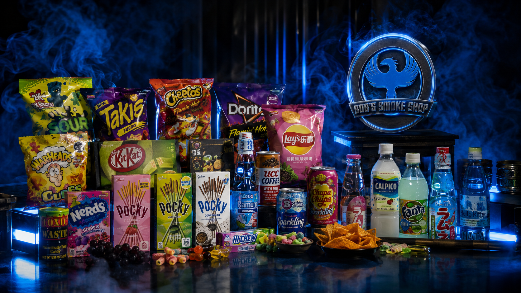 Exotic snacks and drinks
