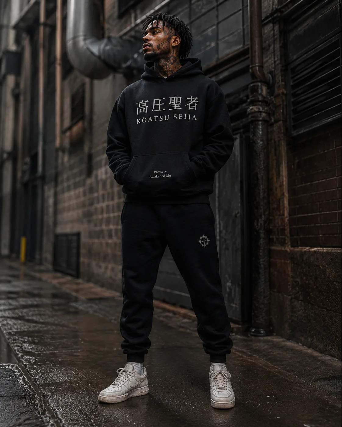 Kōatsu Seija Urban Streetwear in a Gritty Alley visual