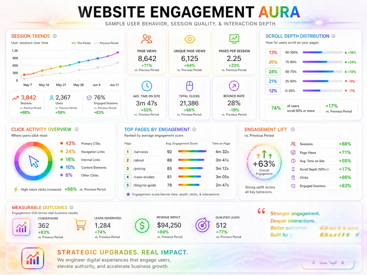 Website Engagement Aura Light