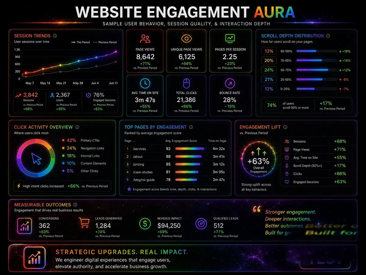 Website Engagement Aura Dark